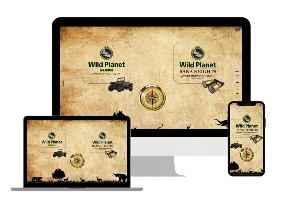 Wild Planet Resorts luxury nature resort website